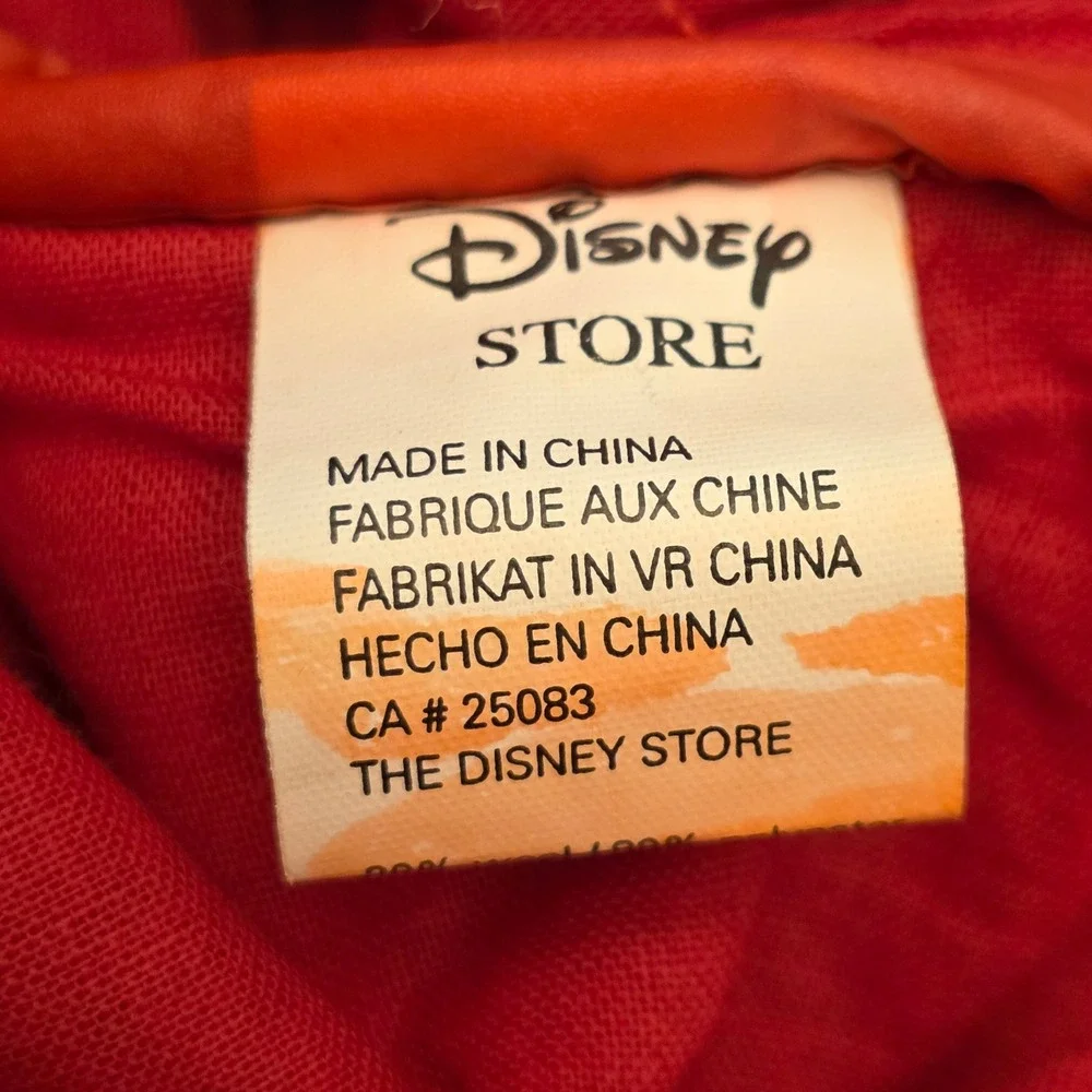 Disney Store Winnie the Pooh Red Felt Embroidered Fall Leaves Mini Backpack Bag